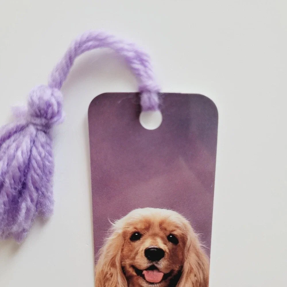 Vintage 80s Cocker Spaniel puppy dogs Bookmark Ron Kimball 1988, Photique H-1543